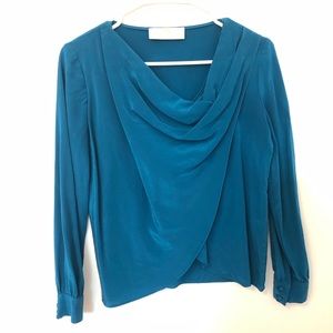 Silk blouse shirt Size P petite Amanda Uprichard